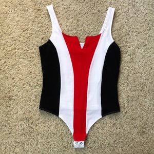 NWOT Express Color Block Bodysuit